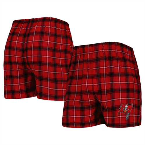 Unbranded Mens Concepts Sport Red/Black Tampa Bay Buccaneers Ledger Flannel Boxers