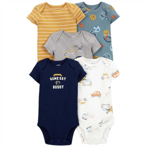 Baby Boy Carters 5-Pack Vehicles & Sports Short Sleeve Bodysuits