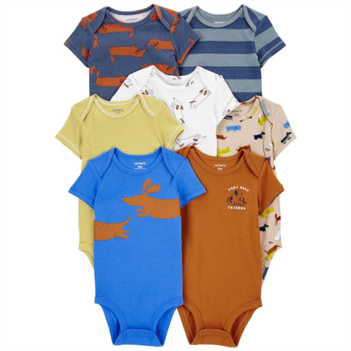 Baby Boy Carters 7-Pack Dogs Short Sleeve Bodysuits