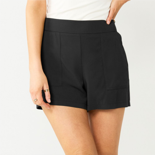 Womens Nine West Patch Pocket Mid-Rise Shorts
