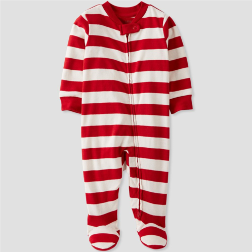 Baby Little Planet by Carters Red & White Striped Sleep & Play