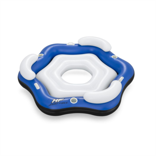 Bestway Hydro Force X3 Island 3 Person Inflatable Inner Tube, Blue and White