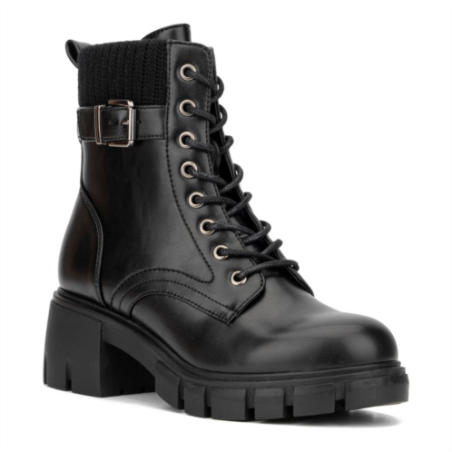 New York & Company Christine Womens Combat Boots