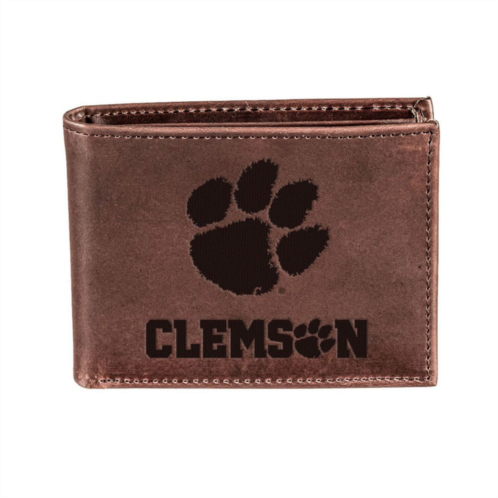 Unbranded Brown Clemson Tigers Bifold Leather Wallet