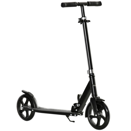 Soozier Foldable Kick Scooter W/ Adjustable Height & Rear Wheel Brake System For 12+
