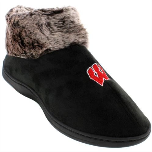 NCAA Wisconsin Badgers Faux-Fur Slippers
