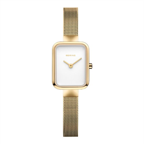 BERING Womens Petite Square Classic Milanese Strap Watch