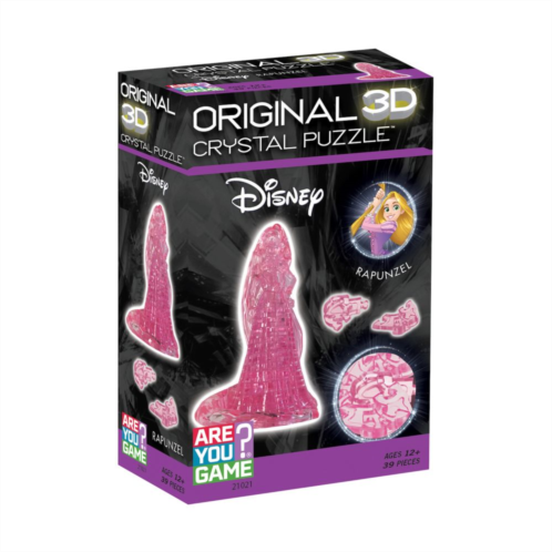 AREYOUGAMECOM 3D Crystal Puzzle - Disney Rapunzel (Pink): 39 Pcs