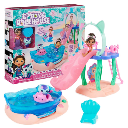 Spin Master Gabbys Dollhouse Purr-ific Pool Playset with Gabby and MerCat Figures