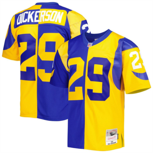 Unbranded Mens Mitchell & Ness Eric Dickerson Royal/Gold Los Angeles Rams 1984 Split Legacy Replica Jersey