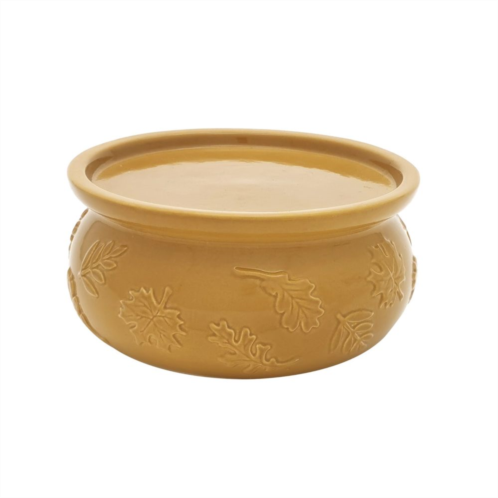 Sonoma Goods For Life Short Leaf Ceramic Pillar Candle Holder