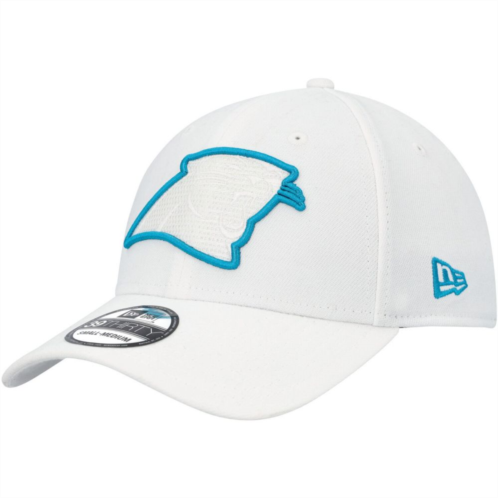 Mens New Era White Carolina Panthers Team White Out 39THIRTY Flex Hat