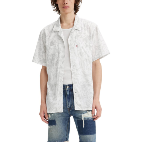 Mens Levis Short-Sleeve Classic Fit Button-Down Tee
