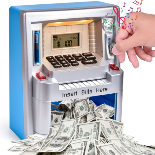 Popfun Realistic ATM Piggy Bank Pretend Play Set