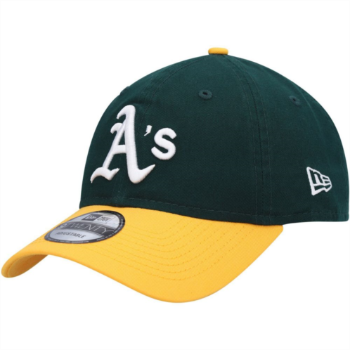 Mens New Era Green/Gold Oakland Athletics Team Replica Core Classic 9TWENTY Adjustable Hat