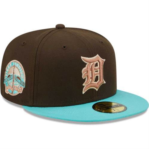 Mens New Era Brown/Mint Detroit Tigers Walnut Mint 59FIFTY Fitted Hat