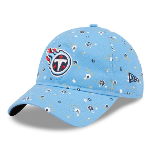 Womens New Era Light Blue Tennessee Titans Floral 9TWENTY Adjustable Hat