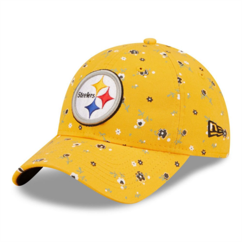 Womens New Era Gold Pittsburgh Steelers Floral 9TWENTY Adjustable Hat