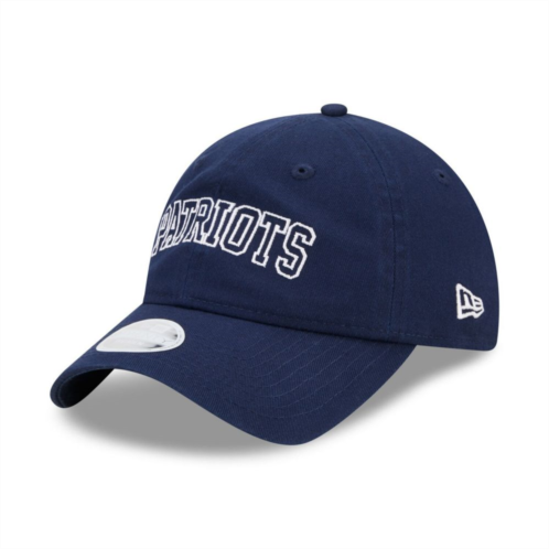 Womens New Era Navy New England Patriots Collegiate 9TWENTY Adjustable Hat