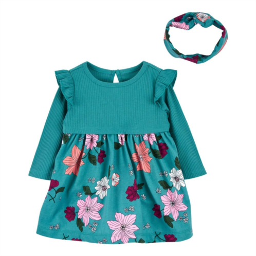 Baby Girl Carters 2-Piece Floral Dress & Headband Set