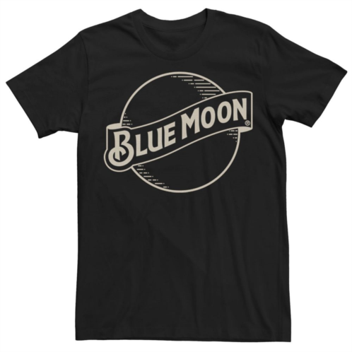 Licensed Character Big & Tall Miller Coors Blue Moon Lines Logo Tee