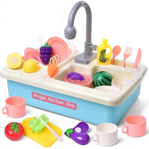 Popfun Kids Pretend Play Kitchen Sink Toys Set