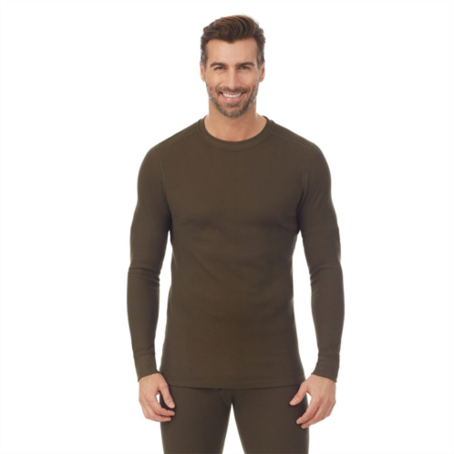 Mens Cuddl Duds Midweight Waffle Thermal Performance Base Layer Crew Top
