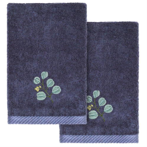 Linum Home Textiles Turkish Cotton Botanica 2-piece Embellished Fingertip Towel Set