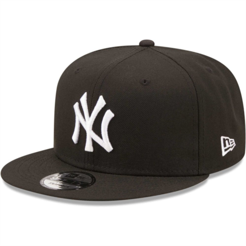 Mens New Era Black New York Yankees Team 9FIFTY Snapback Hat
