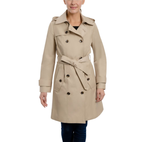 Womens London Fog Double-Breasted Trench Coat
