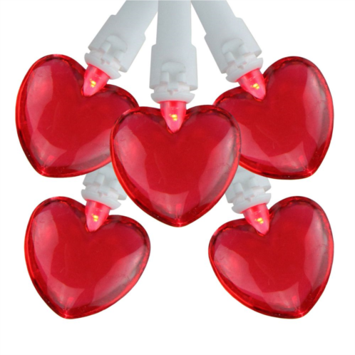 Christmas Central 20 Red LED Mini Heart Valentines Day Lights - 4.75 ft White Wire