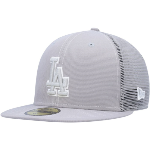 Mens New Era Gray Los Angeles Dodgers 2023 On-Field Batting Practice 59FIFTY Fitted Hat