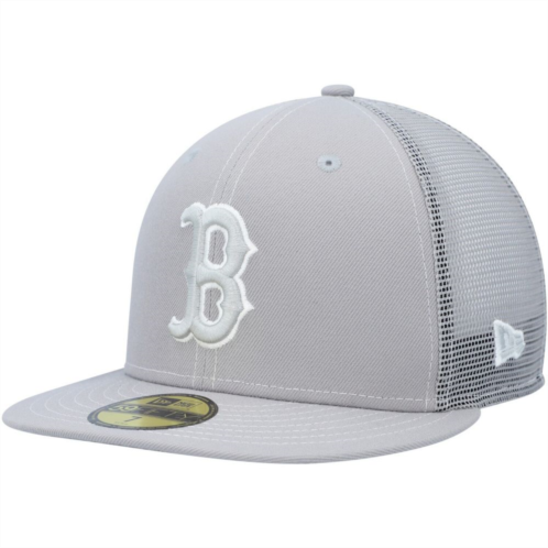 Mens New Era Gray Boston Red Sox 2023 On-Field Batting Practice 59FIFTY Fitted Hat