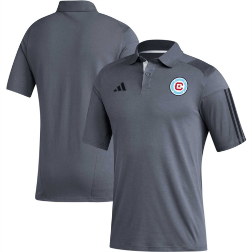 Mens adidas Gray Chicago Fire 2023 On-Field Training Polo