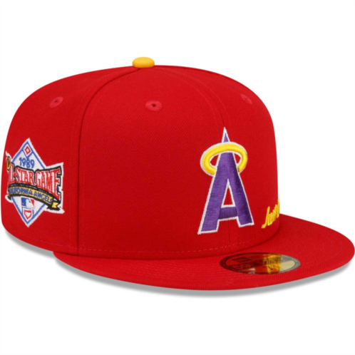 Mens New Era x Just Don Red Los Angeles Angels 1989 MLB All-Star Game 59FIFTY Fitted Hat