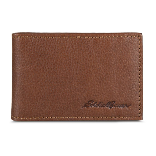 Mens Eddie Bauer Logo Leather Wallet with Money Clip