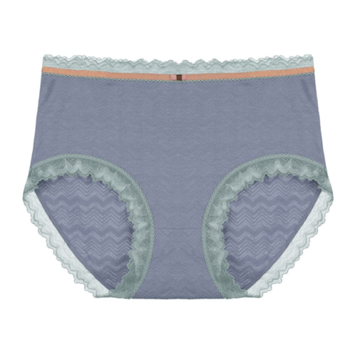Agnes Orinda Plus Size Panties for Women Lace Trim Cotton Brief Underwear Panties 1 Pack