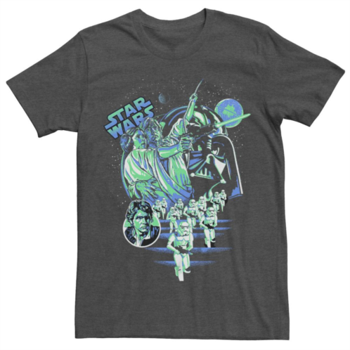 Licensed Character Big & Tall Star Wars Luke And Leia Against The Empire Tee