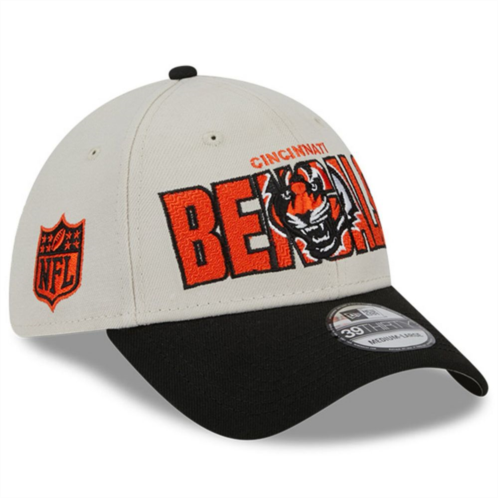 Mens New Era Stone/Black Cincinnati Bengals 2023 NFL Draft 39THIRTY Flex Hat