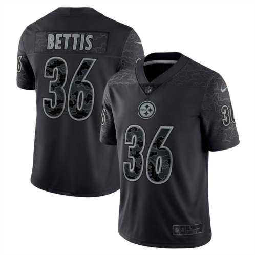 Mens Nike Jerome Bettis Black Pittsburgh Steelers Retired Player RFLCTV Limited Jersey