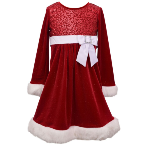 Girls 4-20 Bonnie Jean Santa Dress in Regular & Plus Size