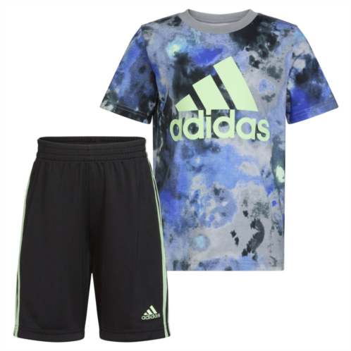 Boys 4-7 adidas Printed Tee & Shorts Set