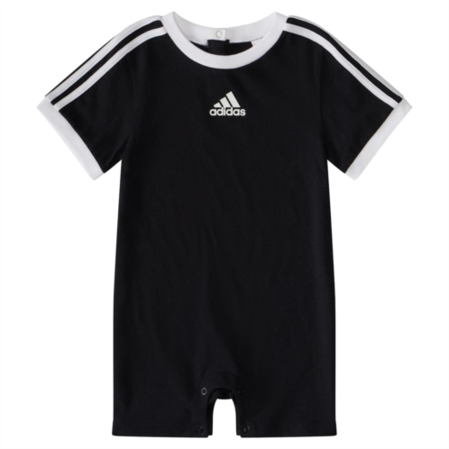 Baby Boy adidas Logo Short Sleeve Jumpsuit