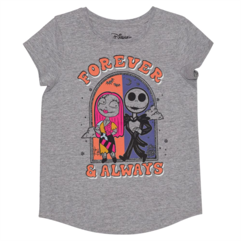 Disneys The Nightmare Before Christmas Girls 4-12 Jack and Sally Forever & Always Sparkle Graphic Tee by Jumping Beans