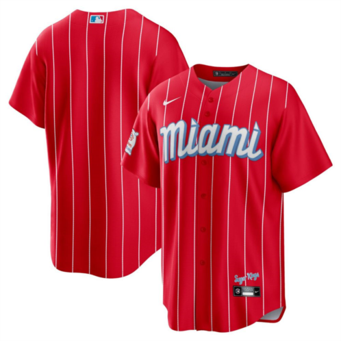 Mens Nike Red Miami Marlins City Connect Replica Team Jersey