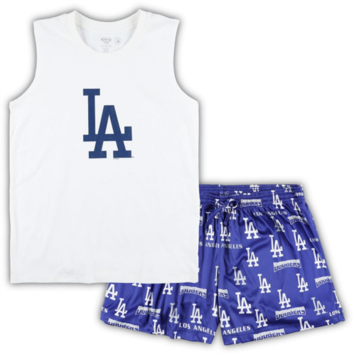 Unbranded Womens Concepts Sport White/Royal Los Angeles Dodgers Plus Size Tank Top & Shorts Sleep Set