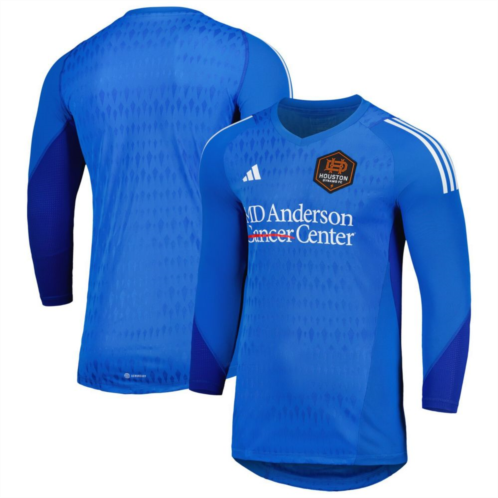Mens adidas Blue Houston Dynamo FC 2023 Goalkeeper Long Sleeve Replica Jersey