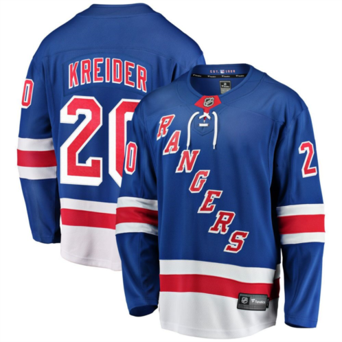 Mens Fanatics Branded Chris Kreider Blue New York Rangers Home Breakaway Player Jersey