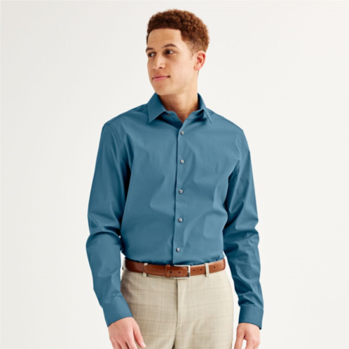 Mens Apt. 9 Premier Flex Solid Regular-Fit Wrinkle Resistant Dress Shirt