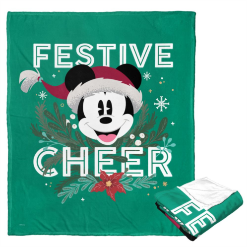 Licensed Character Disneys Mickey Mouse Festive Cheer Holiday Throw Blanket